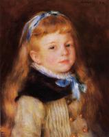 Renoir, Pierre Auguste - Mademoiselle Grimprel in a Blue Ribbon